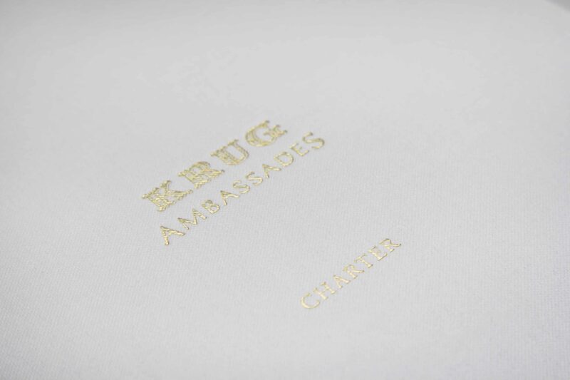 Pearl White With gold foil