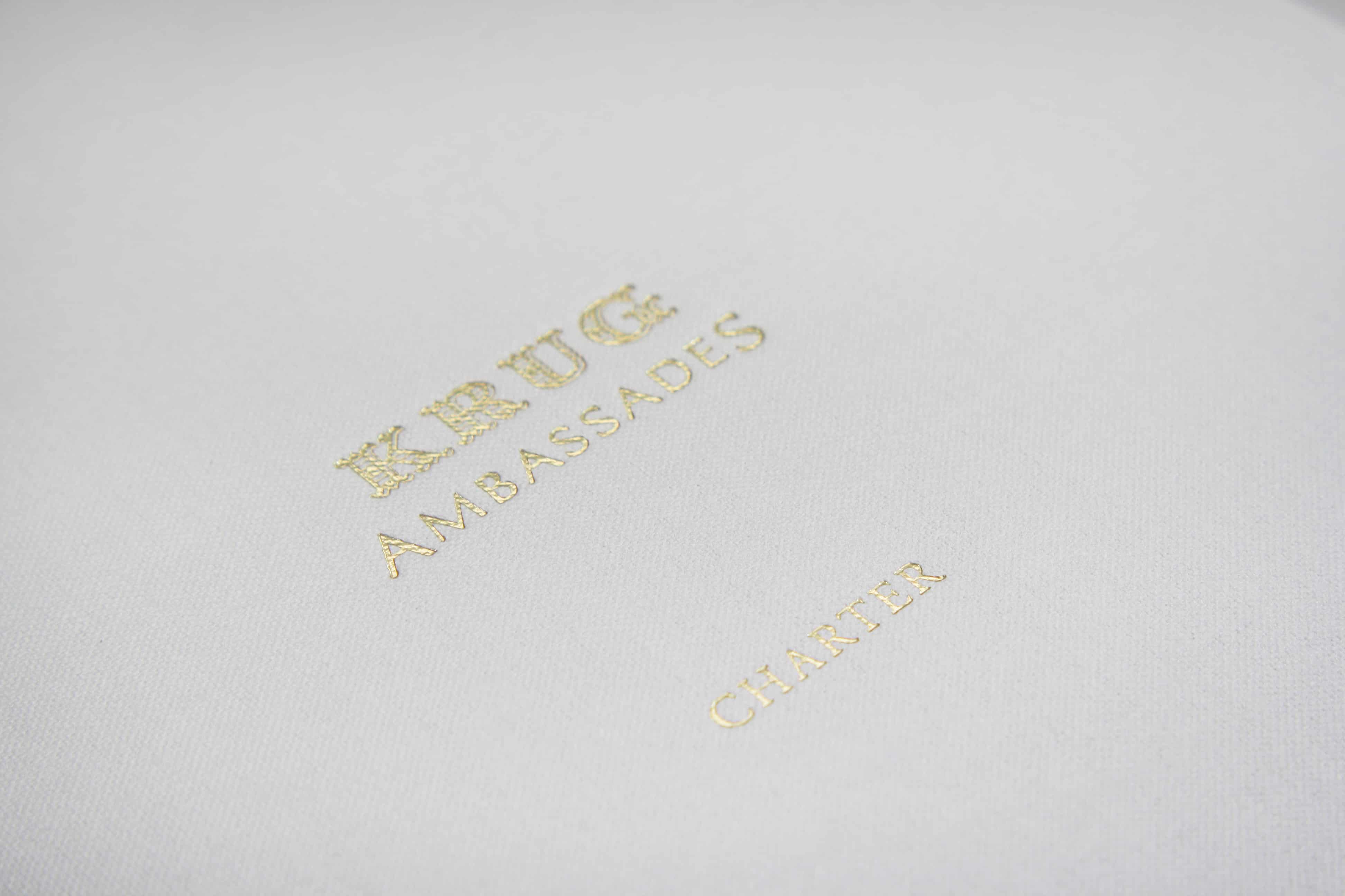 Pearl White With gold foil