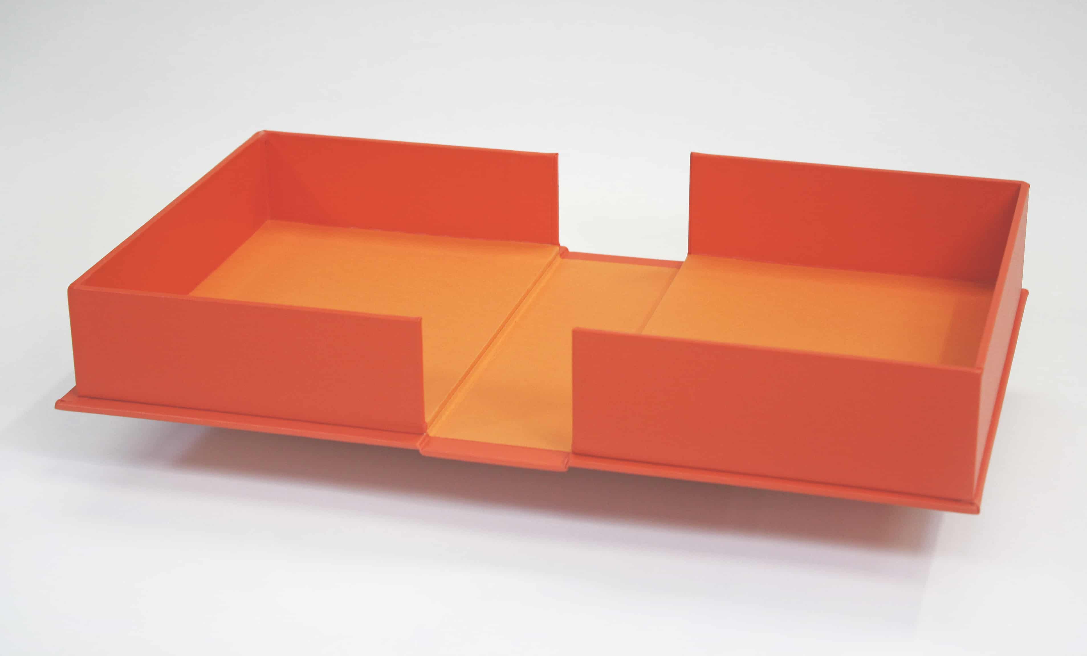 Clamshell Box in Orange Cloth